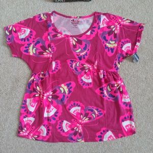 💎NEW! Old Navy Girls Pink Butterfly Short Sleeve